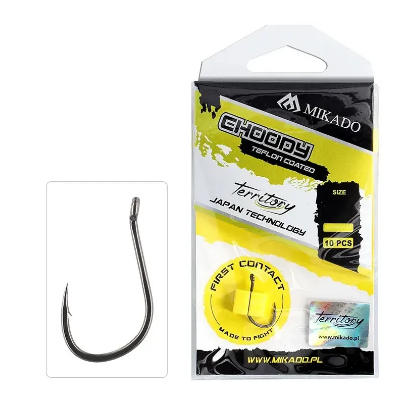 HACZYK MIKADO TERRITORY - CHOODY nr 6 - POKRYTY TEFLONEM - 10szt.