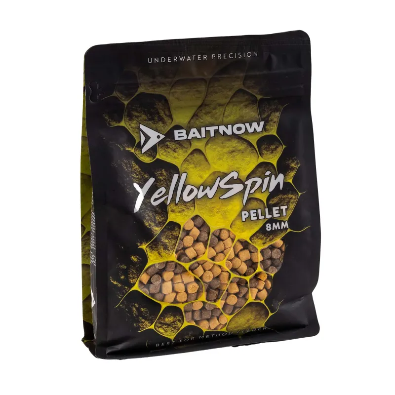PELLET METHOD FEEDER BAITNOW YELLOW SPIN 8MM 800g