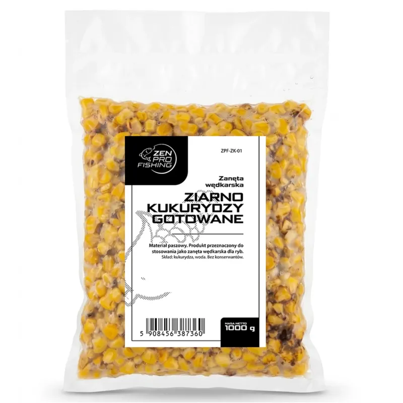 ZEN PRO FISHING Gotowane Ziarno Kukurydzy 1kg