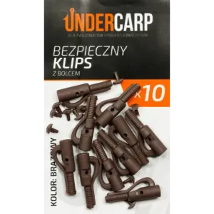 Undercarp Bezpieczny klips brązowy z bolcem