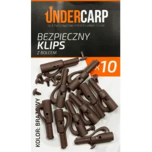 Undercarp Bezpieczny klips brązowy z bolcem