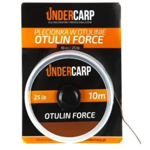 Undercarp Plecionka przyponowa w otulinie 10 m/25 lbs OTULIN FORCE - brązowa