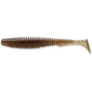 Przynęta FISHUP U-Shad 4” 045 - Green Pumpkin/Red & Black