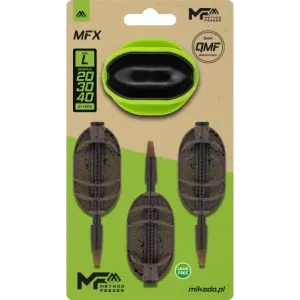 ZESTAW PODAJNIK MIKADO METHOD FEEDER MFX - Q.M.F - ros. L - 20+30+40g + FOREMKA