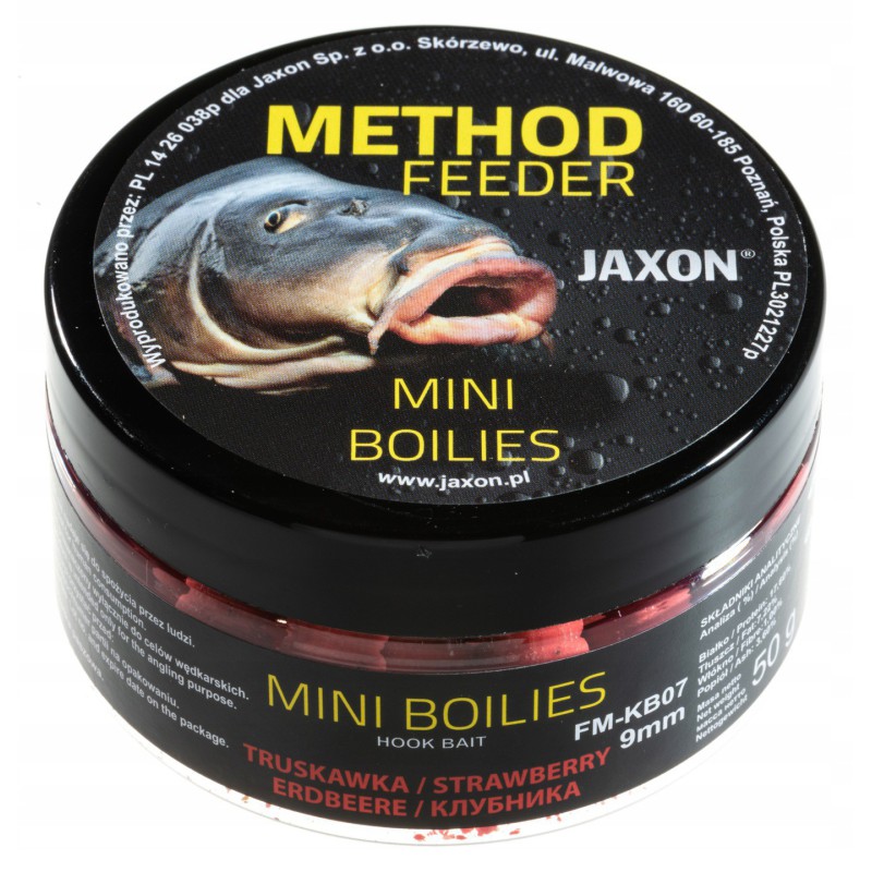 Kulki proteinowe haczykowe JAXON 9mm 50g TRUSKAWKA