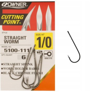 Haczyki do czeburaszki i gum z zadziorami OWNER 1/0