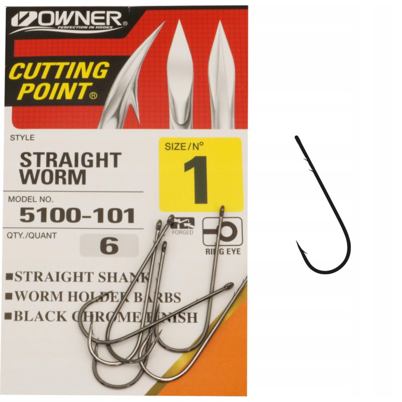 Haczyki do czeburaszki i gum z zadziorami OWNER 1