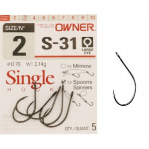 Haczyki do czeburaszki i gum z dużym okiem OWNER 2