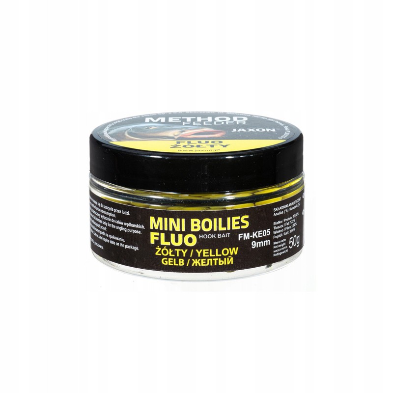 Kulki Mini Fluo Jaxon Method feeder 9mm ŻÓŁTE