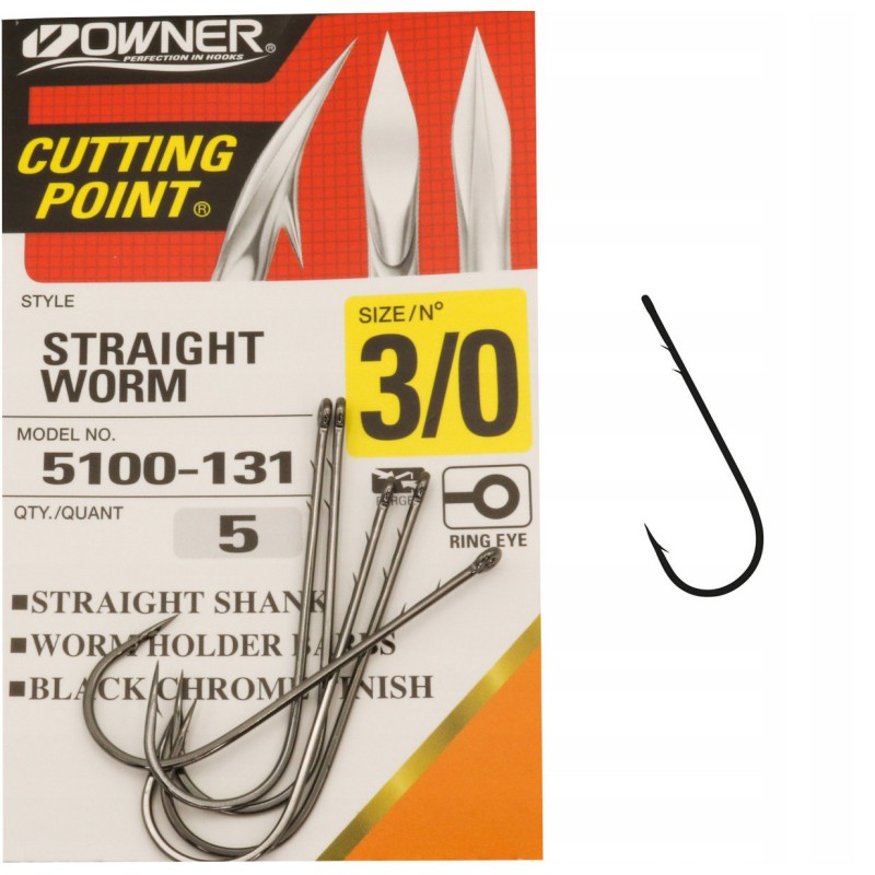 Haczyki do czeburaszki gum z zadziorami OWNER 3/0