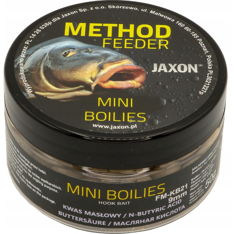 Kulki proteinowe haczykowe JAXON 9mm KWAS MASŁOWY