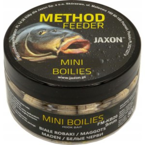 Kulki proteinowe haczykowe JAXON 9mm BIAŁE ROBAKI