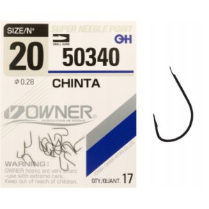 Haczyki z łopatką OWNER CHINTA czarny nikiel r. 20