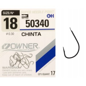 Haczyki z łopatką OWNER CHINTA czarny nikiel r. 18