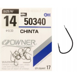 Haczyki z łopatką OWNER CHINTA czarny nikiel r. 14