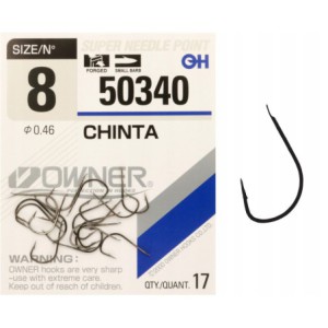 Haczyki z łopatką OWNER CHINTA czarny nikiel r. 8