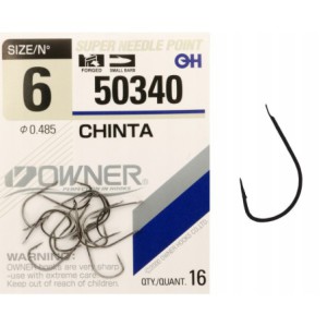 Haczyki z łopatką OWNER CHINTA czarny nikiel r. 6