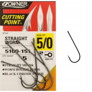 Haczyki do czeburaszki gum z zadziorami OWNER 5/0