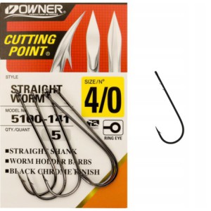 Haczyki do czeburaszki gum z zadziorami OWNER 4/0