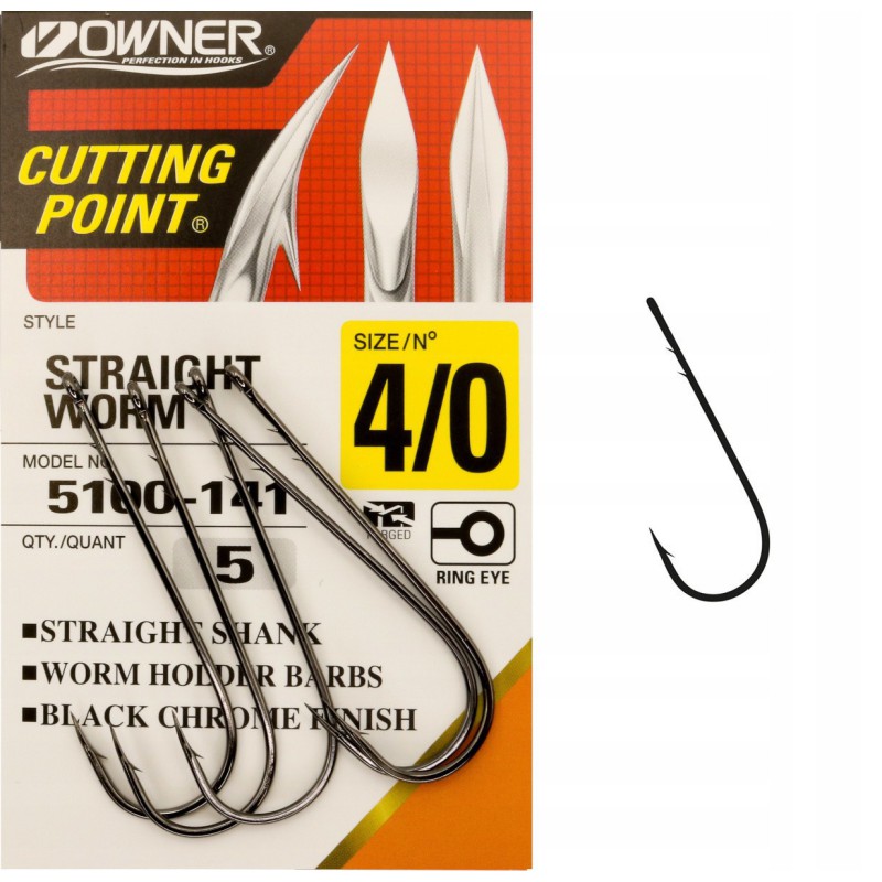 Haczyki do czeburaszki gum z zadziorami OWNER 4/0