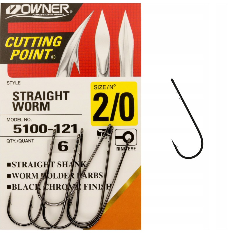 Haczyki do czeburaszki gum z zadziorami OWNER 2/0