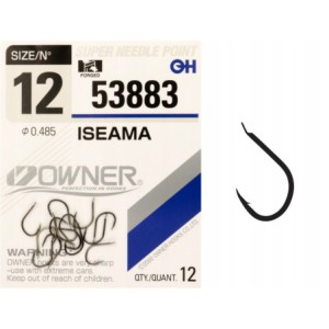 Haczyki z łopatką OWNER ISEAMA czarny nikiel r. 12