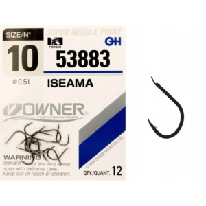 Haczyki z łopatką OWNER ISEAMA czarny nikiel r. 10