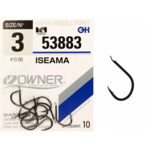 Haczyki z łopatką OWNER ISEAMA czarny nikiel r. 3