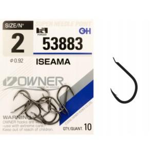 Haczyki z łopatką OWNER ISEAMA czarny nikiel r. 2