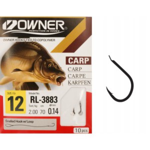 Haczyki z przyponem OWNER ISEAMA 0,14mm r. 12