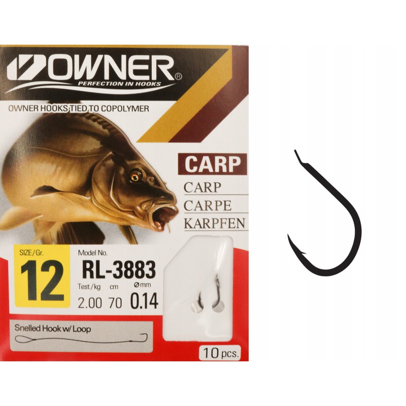 Haczyki z przyponem OWNER ISEAMA 0,14mm r. 12