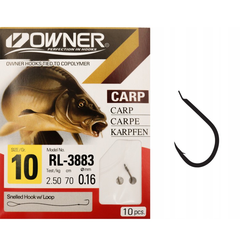 Haczyki z przyponem OWNER ISEAMA 0,16mm r. 10