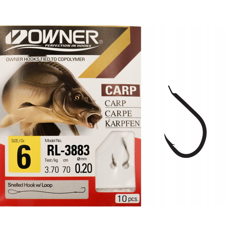 Haczyki z przyponem OWNER ISEAMA 0,20mm r. 6