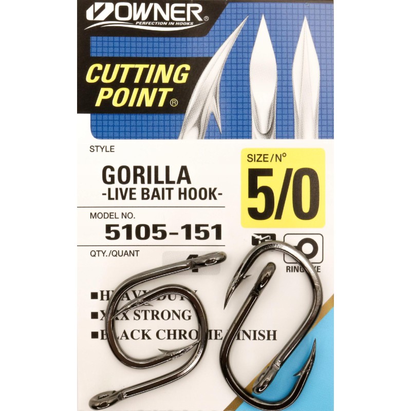 Duże haki na suma haczyki sumowe OWNER 5/0 4szt.