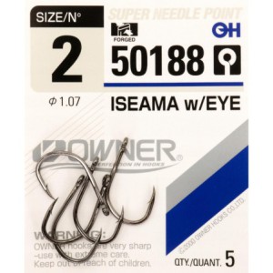 Haczyki z oczkiem OWNER ISEAMA czarny nikiel r. 2