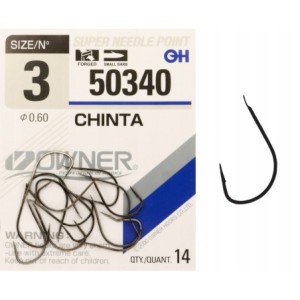 Haczyki z łopatką OWNER CHINTA czarny nikiel r. 3