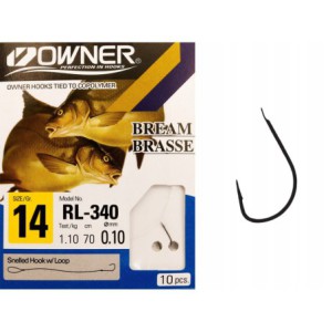 Haczyki z przyponem OWNER CHINTA 0,10mm r. 14