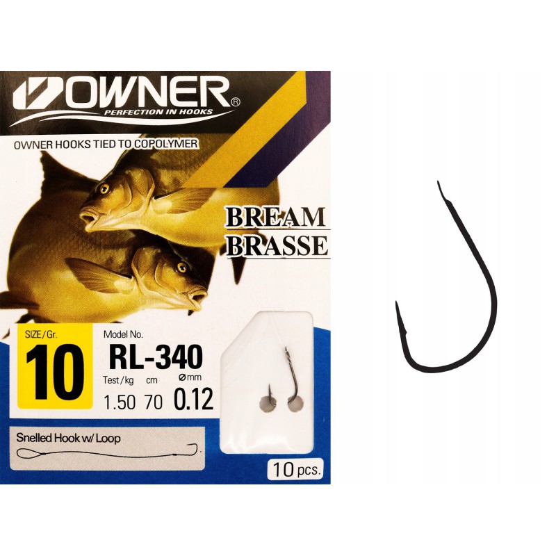 Haczyki z przyponem OWNER CHINTA 0,12mm r. 10