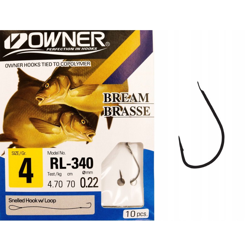 Haczyki z przyponem OWNER CHINTA 0,22mm r. 4