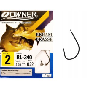 Haczyki z przyponem OWNER CHINTA 0,22mm r. 2