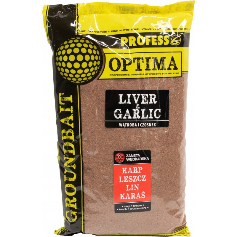 Zanęta Profess Optima 1kg WĄTROBA I CZOSNEK