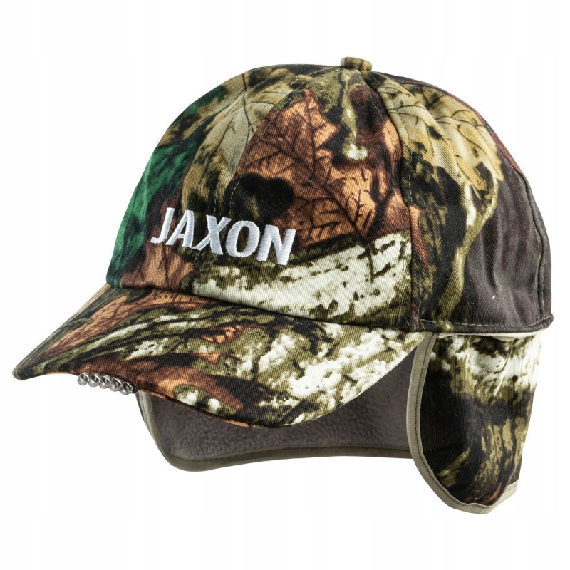 Czapka z latarką w daszku 5 diod LED JAXON na uszy UJ-CZX02B