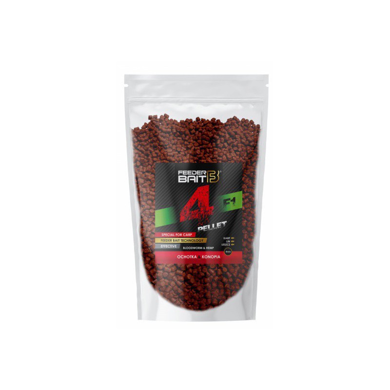 Pellet 4mm FEEDER BAIT F1 OCHOTKA I KONOPIA