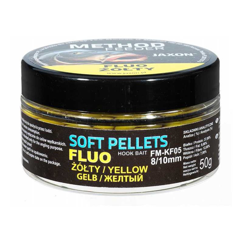 PELLET DUMBELS JAXON SOFT 8/10MM ŻÓŁTY 50G FM-KF05