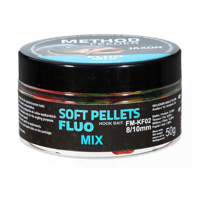 PELLET DUMBELS JAXON SOFT 8/10MM KOLOR MIX 50G FM-KF02