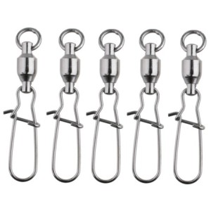 KRĘTLIK ŁOŻYSKOWANY MIKADO Z AGRAFKĄ SPINNINGOWĄ nr 3 BN 5szt.