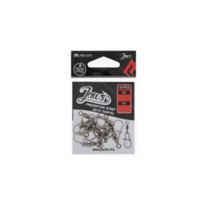 AGRAFKA MIKADO Z KRĘTLIKIEM JAWS PREDATOR SNAP rozm. M 10szt.