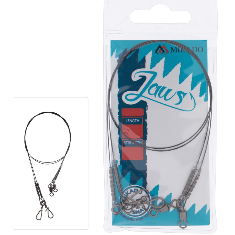 2x PRZYPON TYTANOWY MIKADO JAWS LIGHT 25cm/10kg