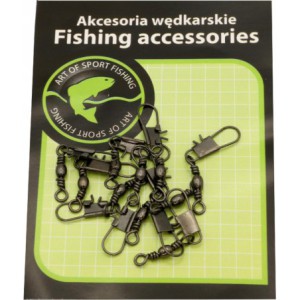 Zestaw 10szt. krętlik baryłkowy + agrafka JAXON 8 AJ-KA10208C