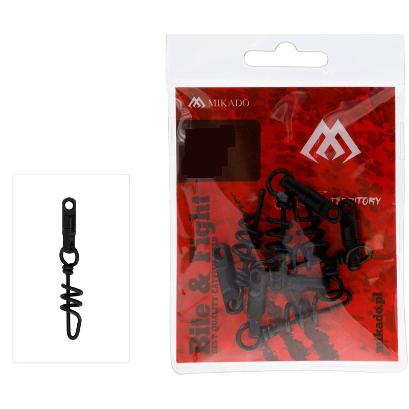 KRĘTLIK MIKADO Z AGRAFKĄ ŚRUBOWĄ - rozm. 5mm - CZARNY MATT – 5szt.